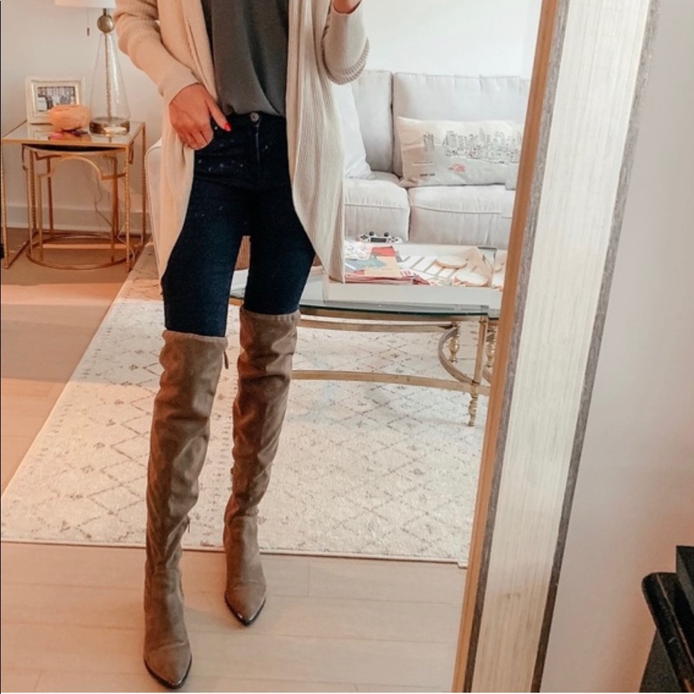 Marc Fisher LTD Yacinda Over the Knee Tie Suede Boot